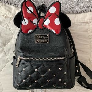 Minnie Mouse Loungefly Backpack Black Rare